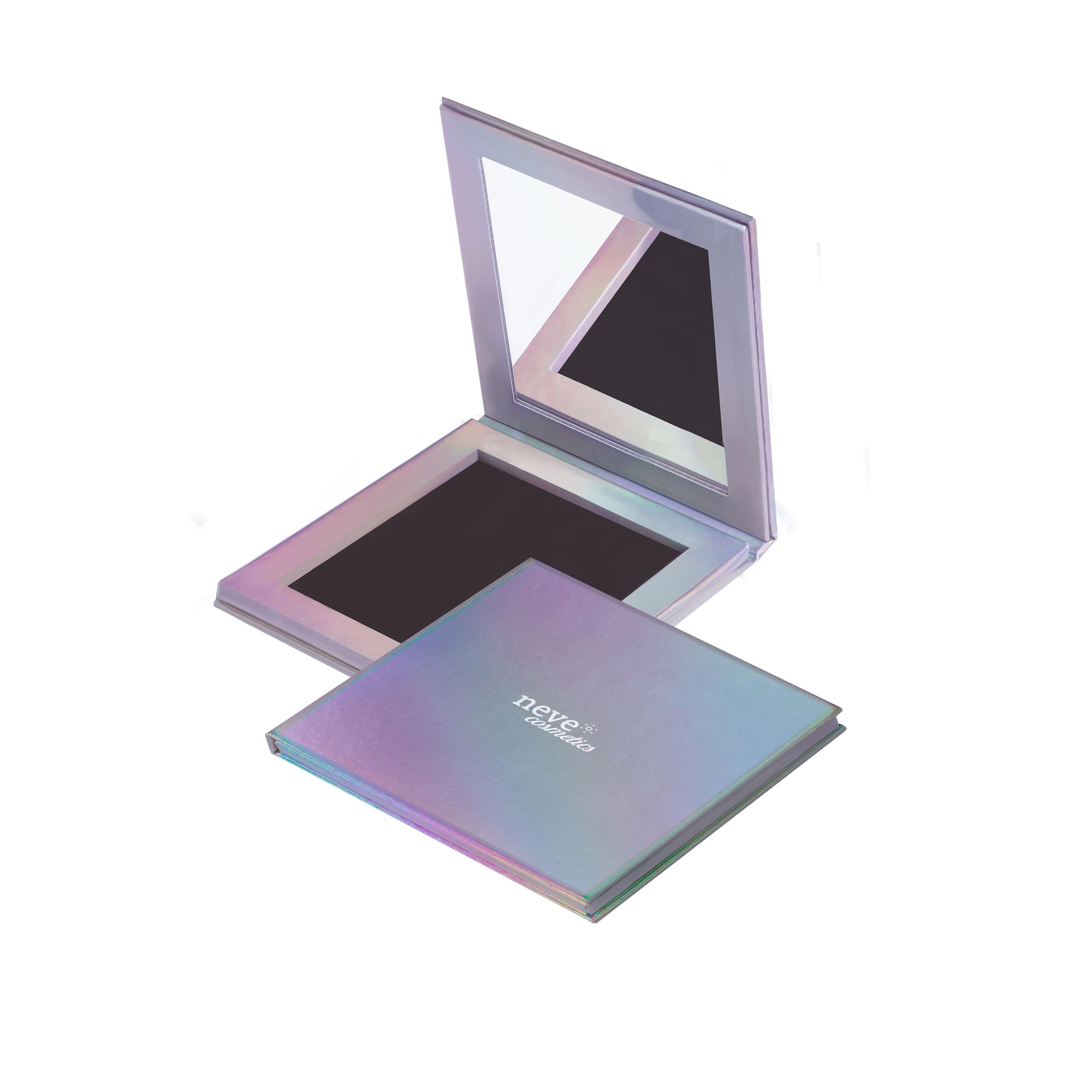Palette da 4 colori olografica personalizzabile e magnetica con specchio.