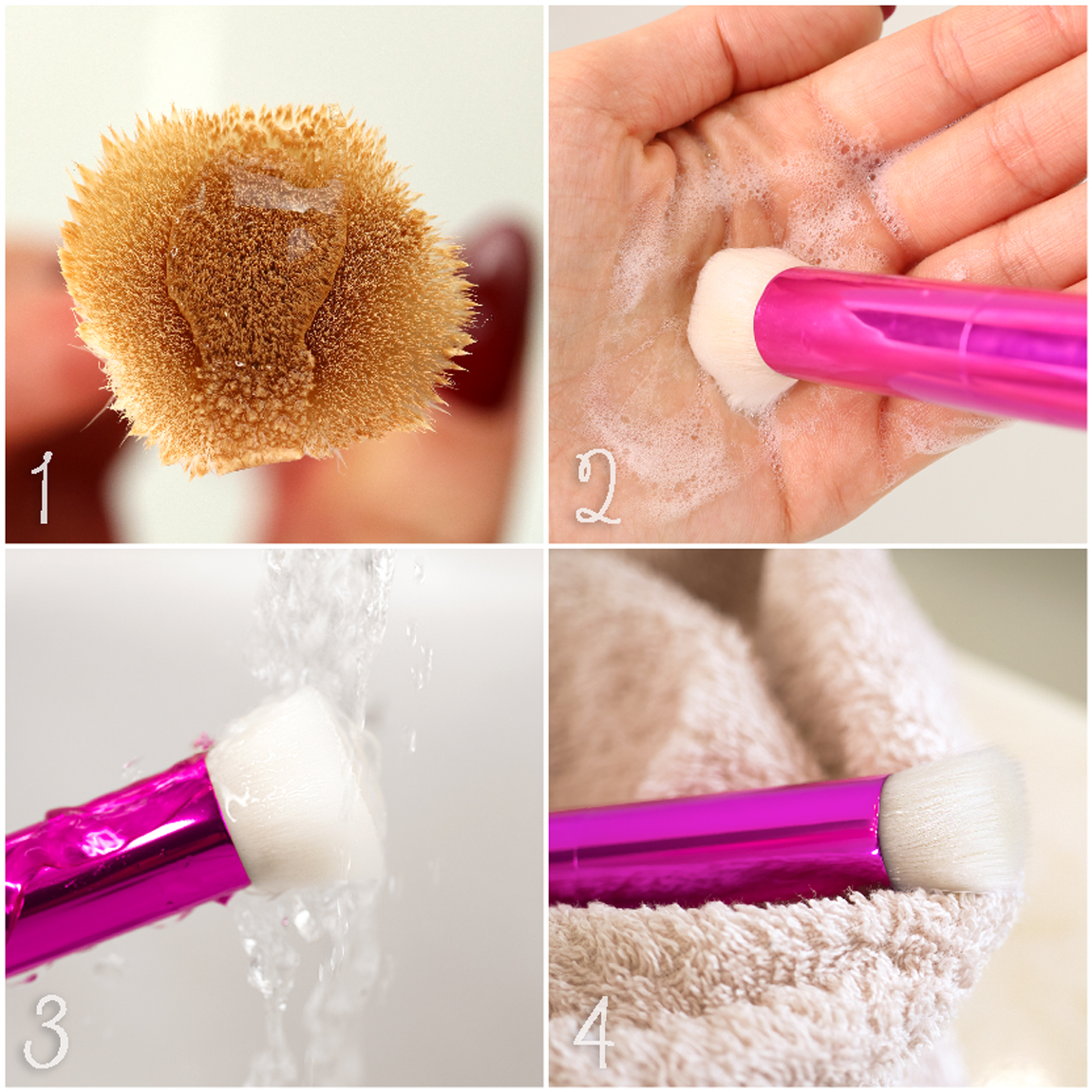 Lavare regolarmente i pennelli per il trucco riduce il rischio di infezioni  e acne